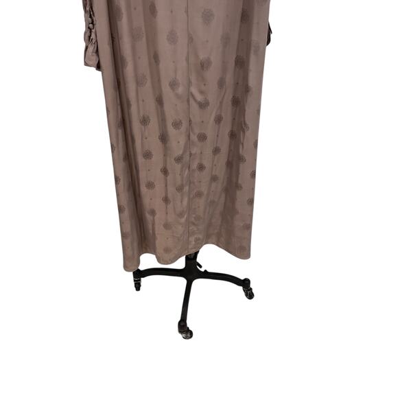 Sandra Mansour x H&M Jacquard Oversized Maxi Dress Kaftan Tan Size Large - Picture 13 of 16